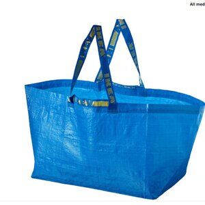IKEA Frakta Blue Bags with Yellow Accents set of 2